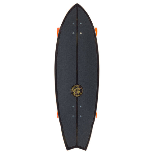 Flame Dot Shark 9.85in x 31.52in Carver Surf Skate Cruzer Santa Cruz