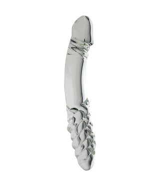 Clear With A Twist Double Ended Glass Dildo