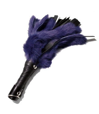 Purple Fur & Leather Flogger