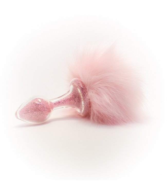 Pink Magnetic Sparkle Bunny Tail
