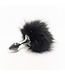 Black Magnetic Sparkle Bunny Tail