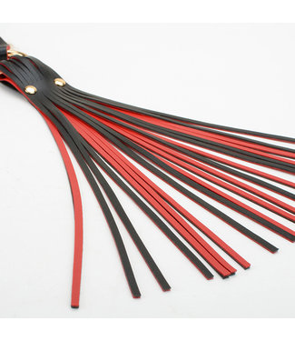 Jacksun Vegan Leather Lash Flogger Black & Red