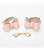 Jacksun Vegan Leather Bow Cuffs Pink