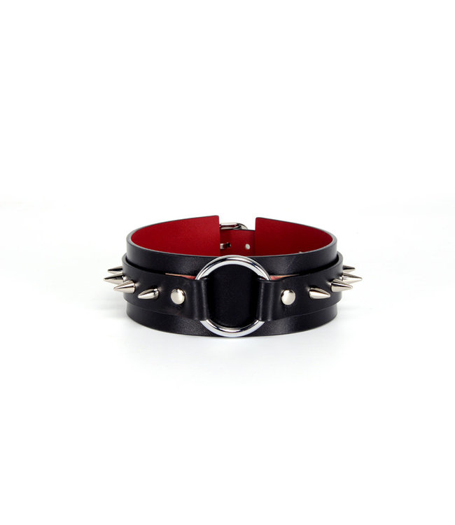 Thick Spiked Collar Black
