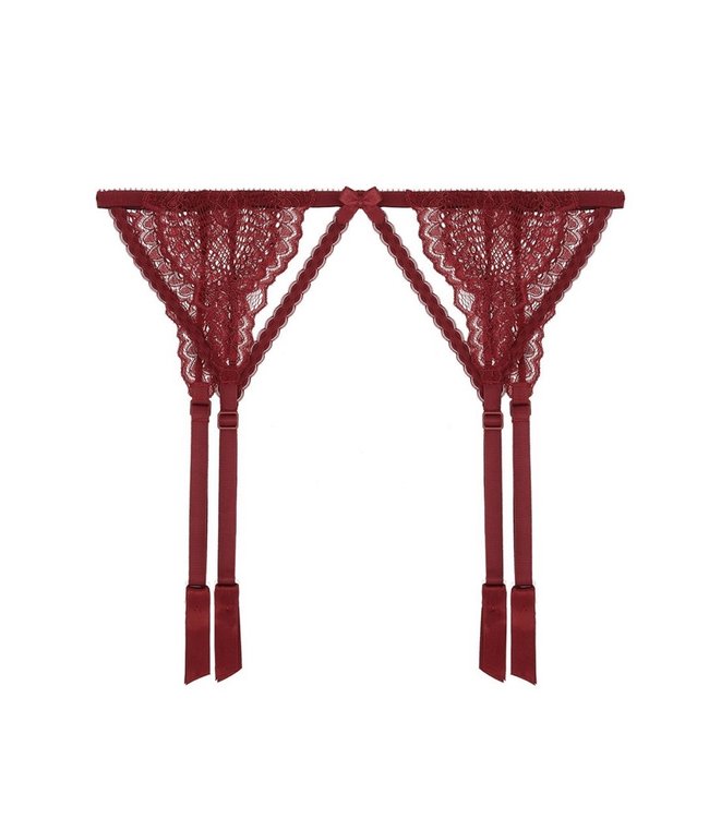 Bordeaux Natalia Suspender Belt