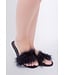 Rya Feather Slipper Black