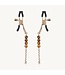 Amber Beaded Nipple Clamps