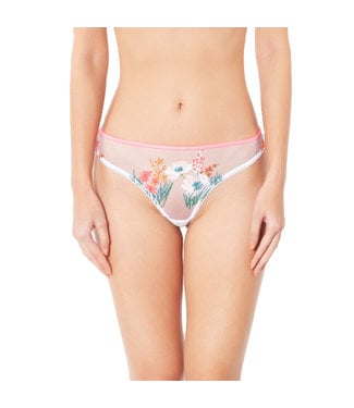 Huit Lingerie White Camelia Panty