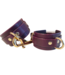 Ora Leather Handcuffs Violet & Gold