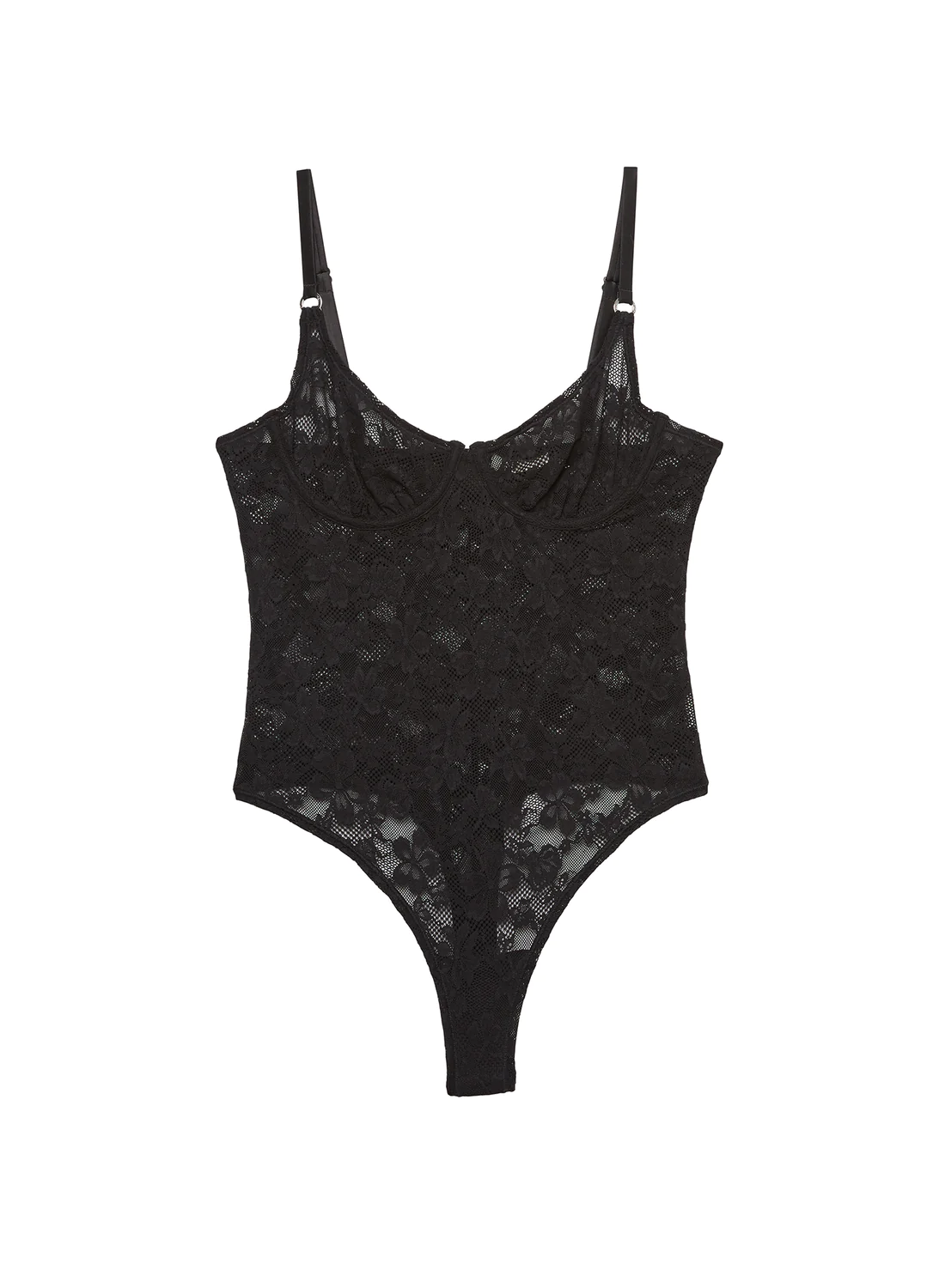 Le Stretch Lace Bodysuit Black - Honey Gifts