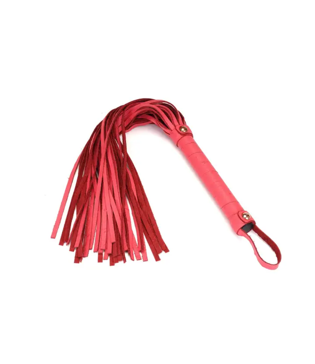 Angel's Kiss Pink Leather Flogger Whip