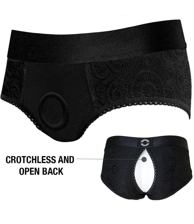 RodeOh Black Crotchless Panty Harness