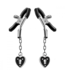 Heart Padlock Nipple Clamps Black