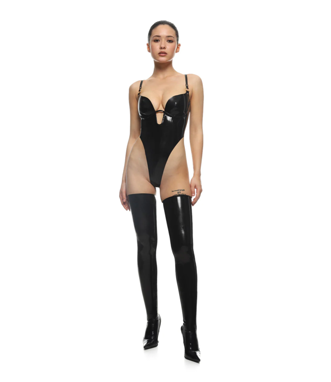 Adella Latex Body Black and Gold