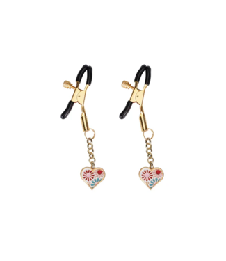 Gold Floral Nipple Clamps