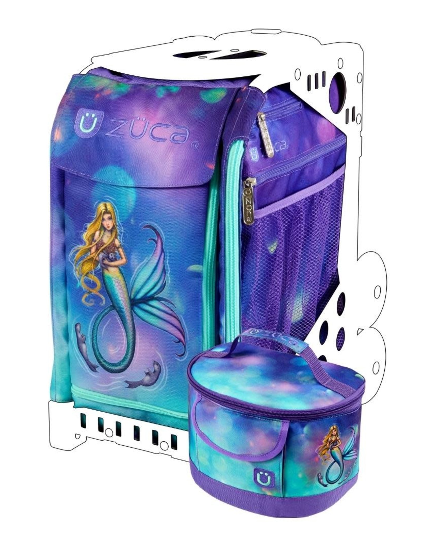 ZUCA Sac Zuca Mermaid Magic avec boite à lunch