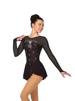 Jerry's Robe Solitaire Sweetheart noir avec cristaux F22007R