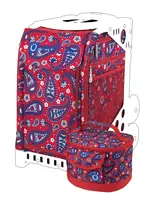 ZUCA Sac Zuca Paisley In Red (avec boîte à lunch)