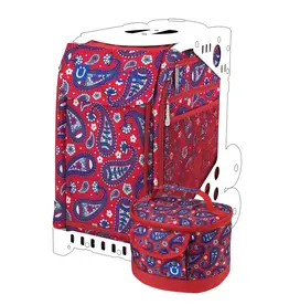 ZUCA Sac Zuca Paisley In Red (avec boîte à lunch)