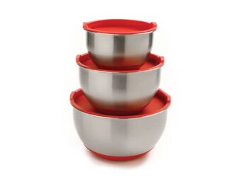 Mixing Bowl Set with Non-Skid Base + Lids