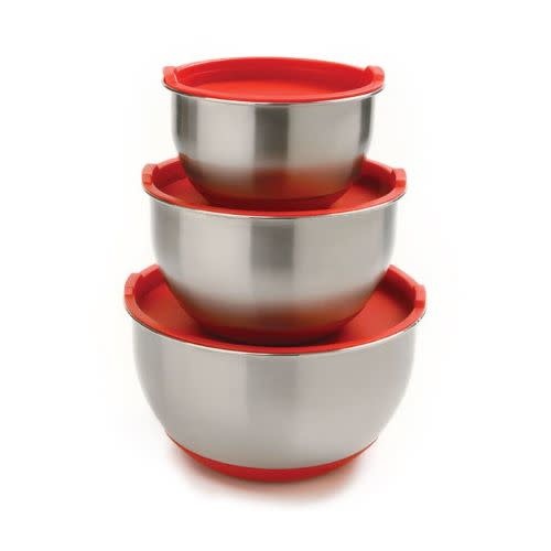 Mixing Bowl Set with Non-Skid Base + Lids