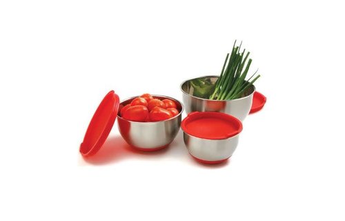 Mixing Bowl Set with Non-Skid Base + Lids