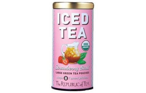 Iced Green Tea Strawberry Basil