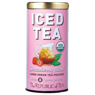 Iced Green Tea Strawberry Basil