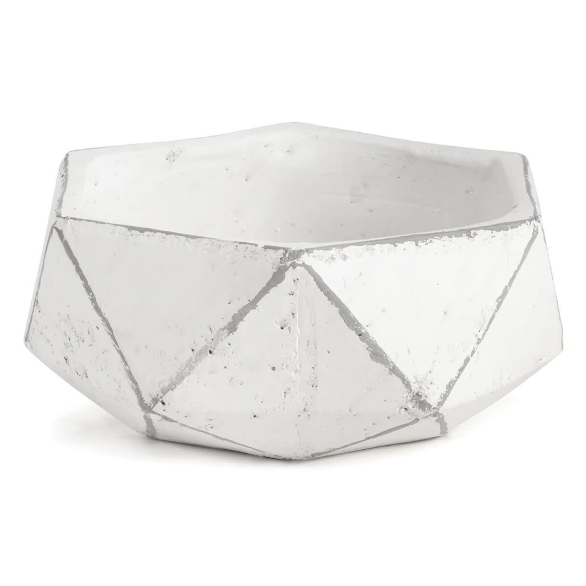 Geometric Planter White Dish