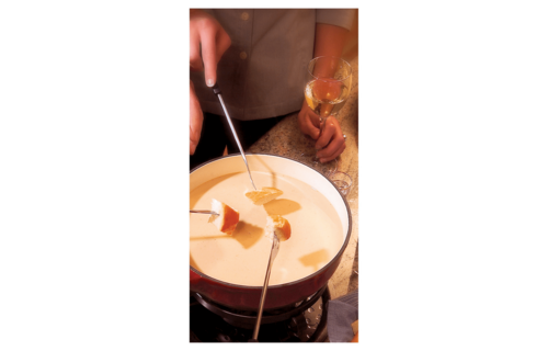 Sierra 11PC Cast Iron Fondue Set - Cherry