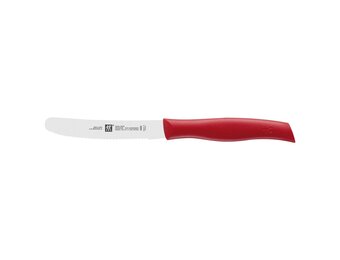 TWIN GRIP Serrated Utility Knife 4.5'' Red