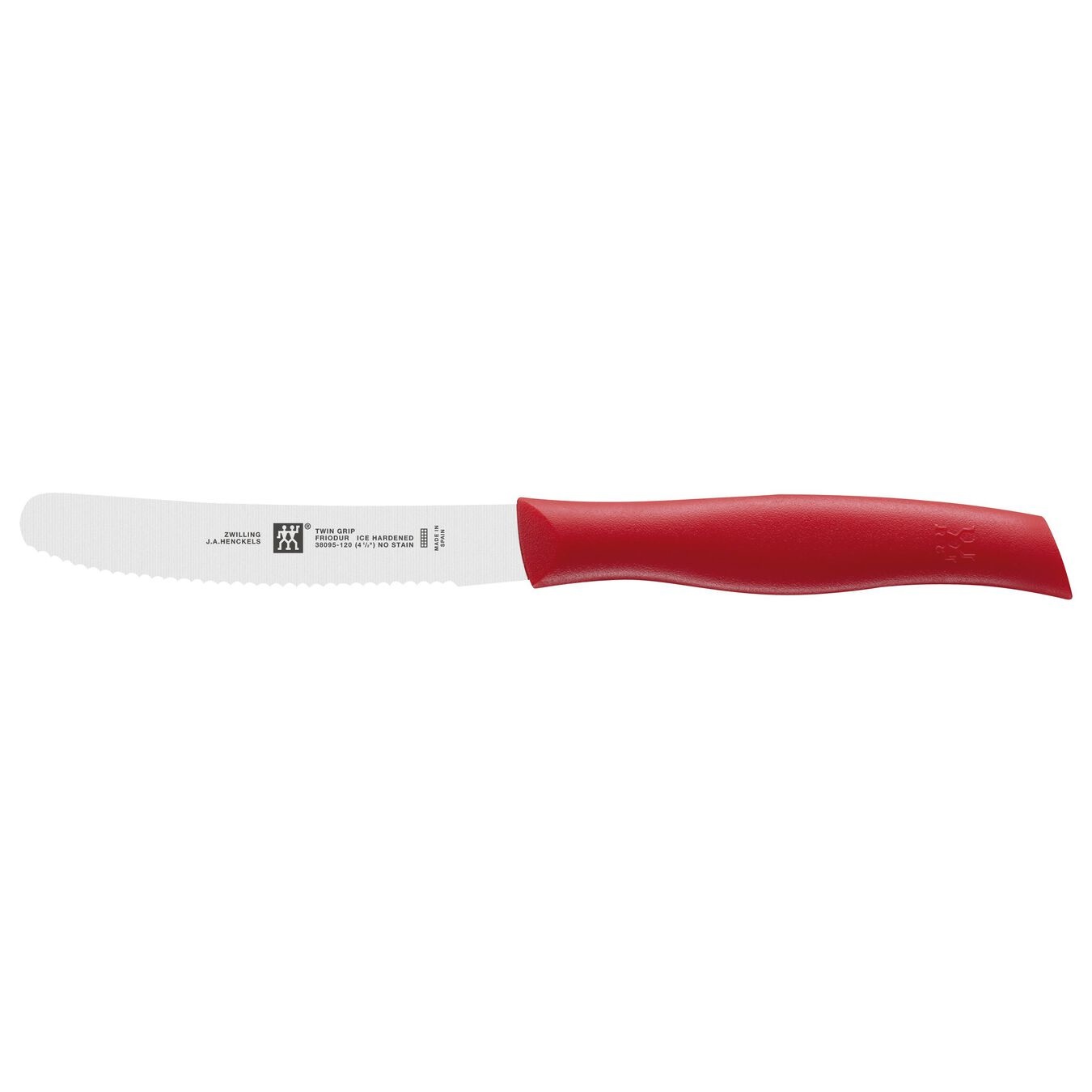 TWIN GRIP Serrated Utility Knife 4.5'' Red