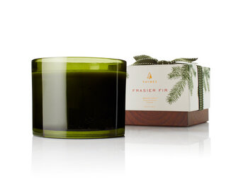 Frasier Fir Heritage Candle Green Glass 3-Wick 17oz