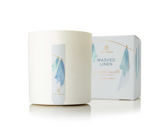Washed Linen Poured Candle