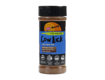 Original Cow Lick Spicy Beef Rub 8oz Shaker