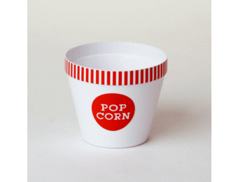 Popcorn Bucket Red Stripe Small