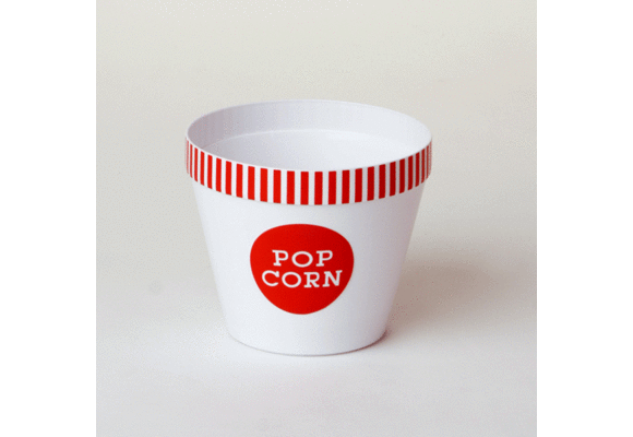 Popcorn Bucket Red Stripe Small