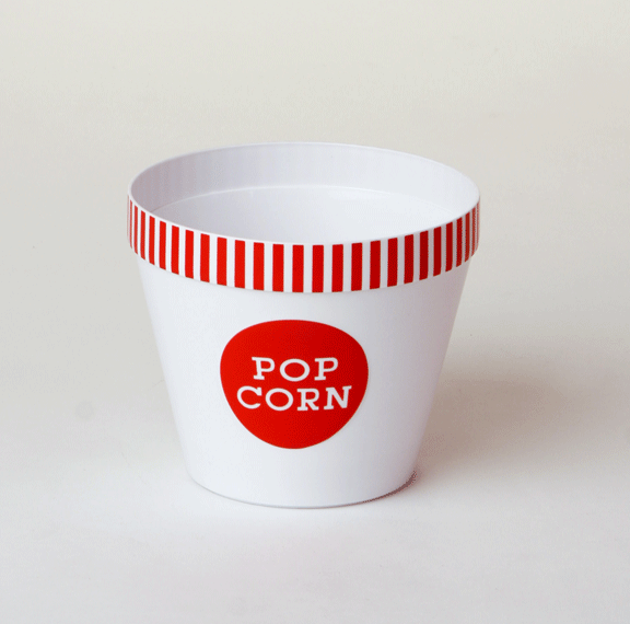 Popcorn Bucket Red Stripe Small