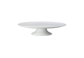 Whiteware Pedestal Cake Plate
