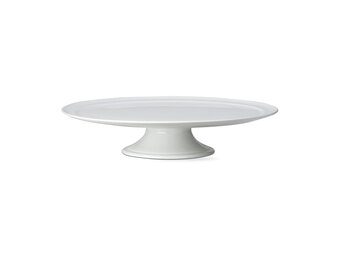 Whiteware Pedestal Cake Plate