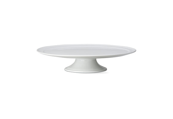 Whiteware Pedestal Cake Plate
