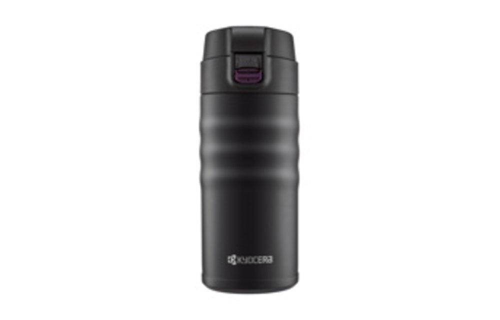 12 oz Ceramic Insulated Travel Mug, Black