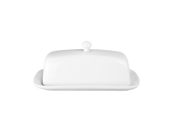BIA Whiteware Butter Dish