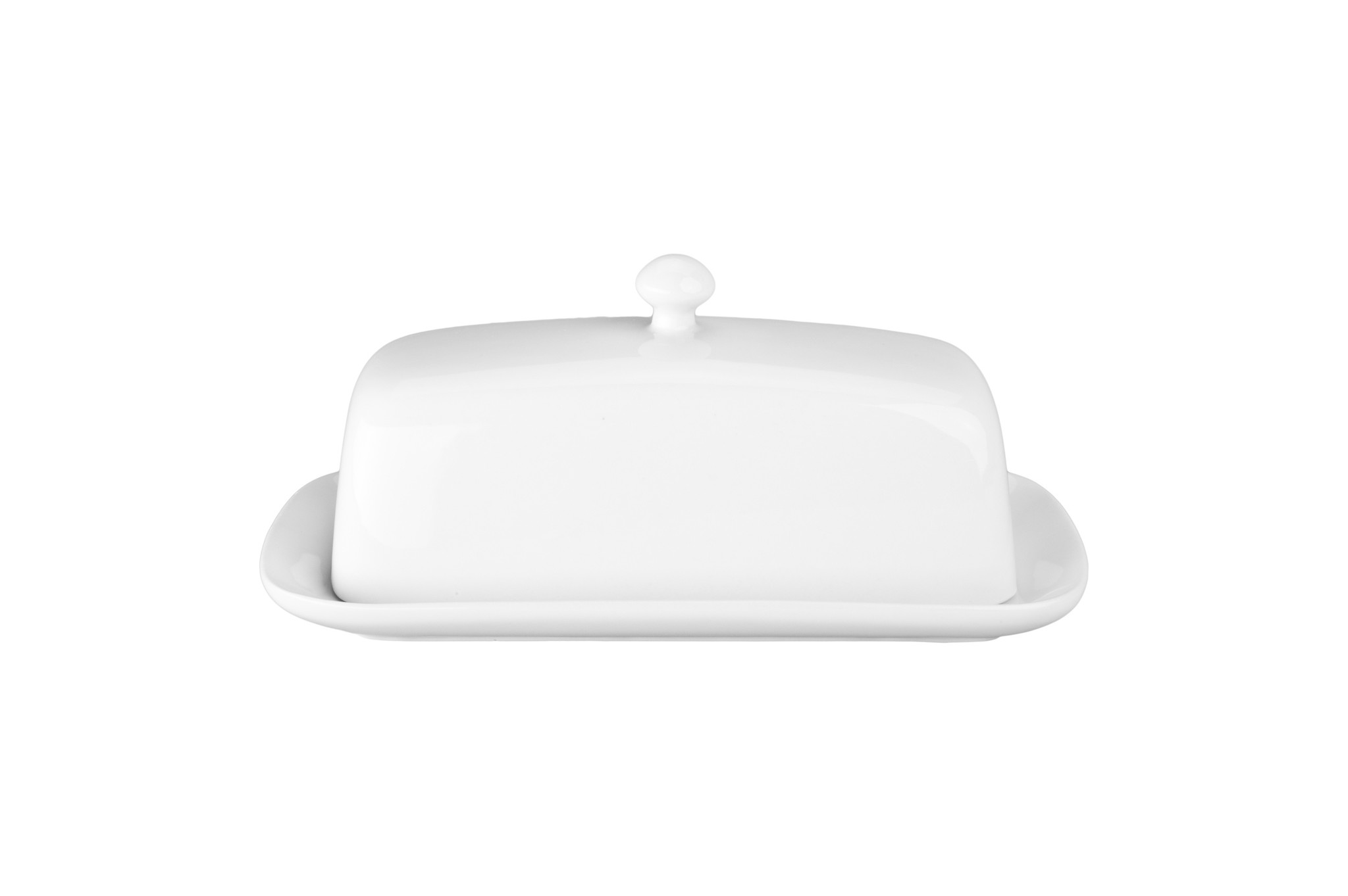 BIA Whiteware Butter Dish
