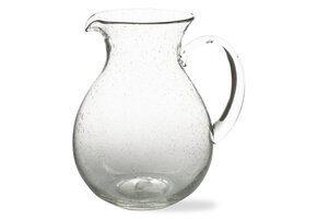 Bubble Glass Clear Pitcher Round