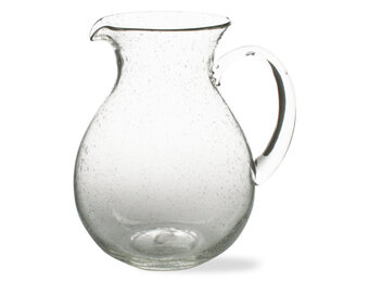 Bubble Glass Clear Pitcher Round