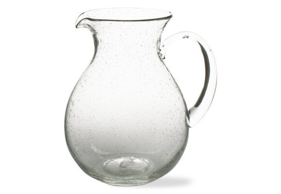 Bubble Glass Clear Pitcher Round