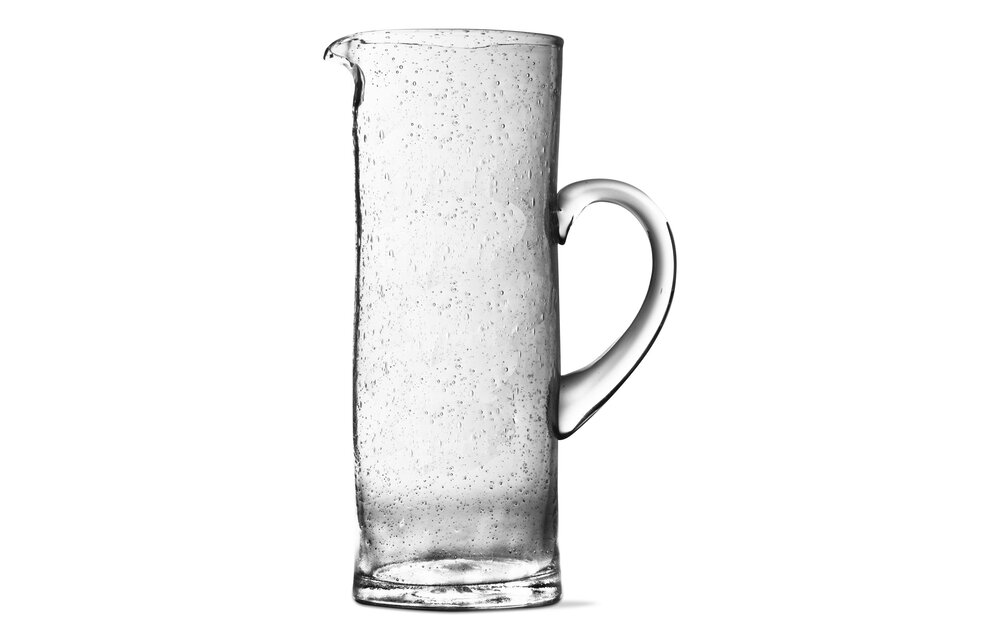 Bubble Glass Clear Pitcher Tall