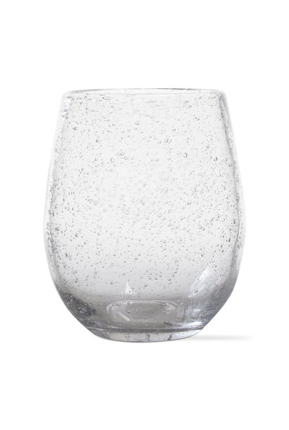 Bubble Glass Clear Wine Stemless