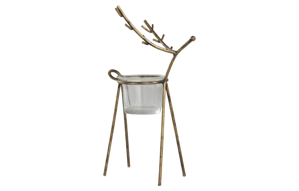 Tealight Holder - Reindeer, Small
